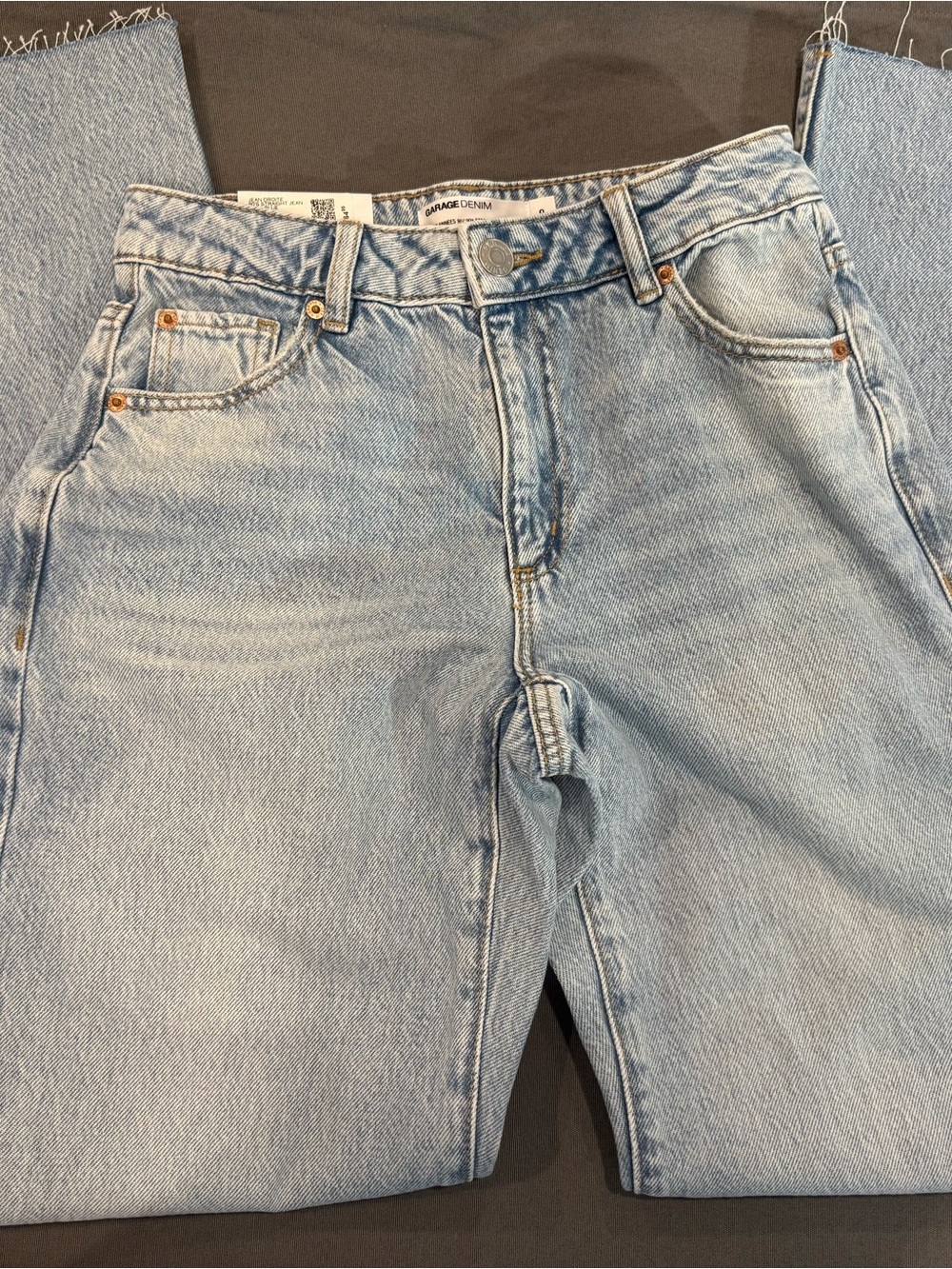 Garage Women's 90's Straight Light Wash Wide Leg Jeans NWT Boho Retro Casual W24